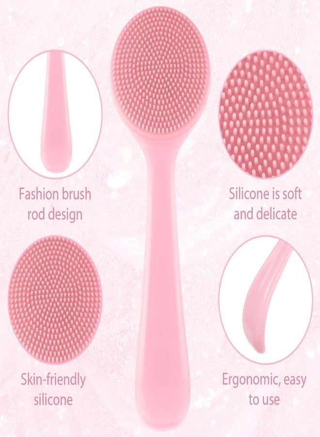 Aeaocvo 2 Pack Face Scrubber for Women, Soft Silicone Face Cleansing Brush, Manual Scrubber Exfoliator for Sensitive Skin Deep Cleaning Care, Face Cleansing Brush for Makeup Residues Removal - Image 3